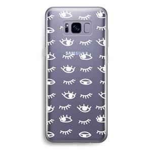 CaseCompany Eye pattern #3: Samsung Galaxy S8 Plus Transparant Hoesje