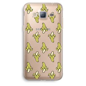 CaseCompany Bananas: Samsung Galaxy J3 (2016) Transparant Hoesje