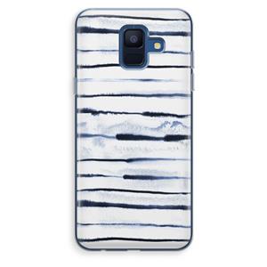 CaseCompany Ink Stripes: Samsung Galaxy A6 (2018) Transparant Hoesje