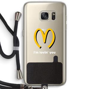 CaseCompany I'm lovin' you: Samsung Galaxy S7 Transparant Hoesje met koord