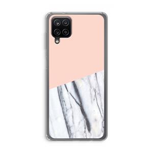 CaseCompany A touch of peach: Samsung Galaxy A12 Transparant Hoesje