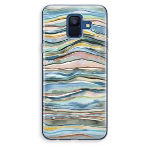 CaseCompany Watercolor Agate: Samsung Galaxy A6 (2018) Transparant Hoesje