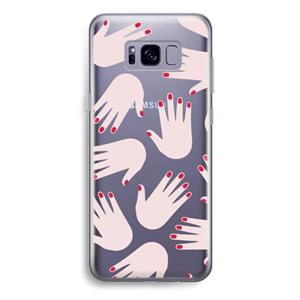 CaseCompany Hands pink: Samsung Galaxy S8 Plus Transparant Hoesje