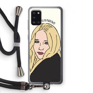 CaseCompany Mary Kate: Samsung Galaxy A31 Transparant Hoesje met koord