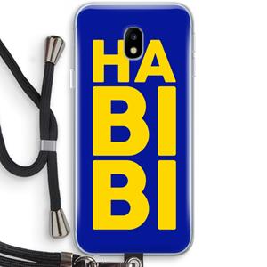 CaseCompany Habibi Blue: Samsung Galaxy J3 (2017) Transparant Hoesje met koord