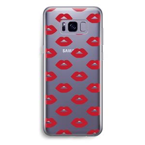 CaseCompany Lips: Samsung Galaxy S8 Plus Transparant Hoesje