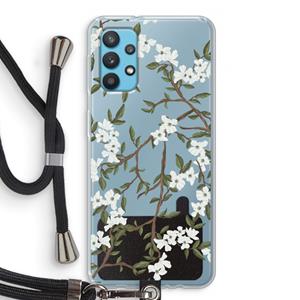 CaseCompany Blossoming spring: Samsung Galaxy A32 4G Transparant Hoesje met koord