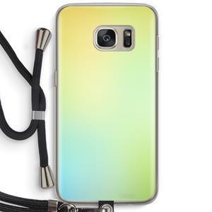 CaseCompany Minty mist pastel: Samsung Galaxy S7 Transparant Hoesje met koord