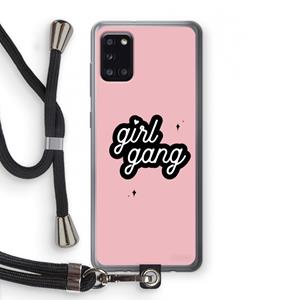 CaseCompany Girl Gang: Samsung Galaxy A31 Transparant Hoesje met koord