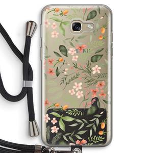 CaseCompany Sweet little flowers: Samsung Galaxy A5 (2017) Transparant Hoesje met koord