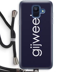 CaseCompany Gijweet: Samsung Galaxy A6 (2018) Transparant Hoesje met koord