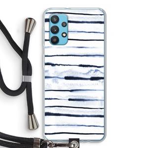 CaseCompany Ink Stripes: Samsung Galaxy A32 4G Transparant Hoesje met koord