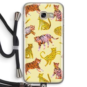 CaseCompany Cute Tigers and Leopards: Samsung Galaxy A5 (2017) Transparant Hoesje met koord