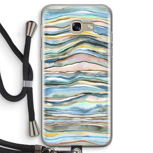 CaseCompany Watercolor Agate: Samsung Galaxy A5 (2017) Transparant Hoesje met koord