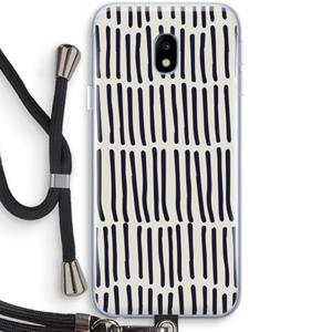 CaseCompany Moroccan stripes: Samsung Galaxy J3 (2017) Transparant Hoesje met koord