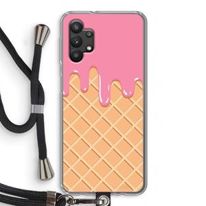 CaseCompany Ice cream: Samsung Galaxy A32 5G Transparant Hoesje met koord