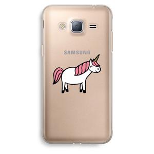 CaseCompany Eenhoorn: Samsung Galaxy J3 (2016) Transparant Hoesje