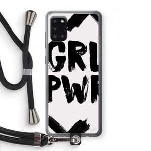 CaseCompany Girl Power #2: Samsung Galaxy A31 Transparant Hoesje met koord