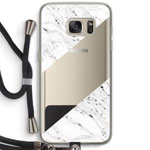 CaseCompany Biggest stripe: Samsung Galaxy S7 Transparant Hoesje met koord