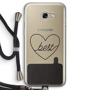 CaseCompany Best heart black: Samsung Galaxy A5 (2017) Transparant Hoesje met koord
