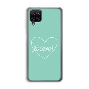 CaseCompany Forever heart pastel: Samsung Galaxy A12 Transparant Hoesje