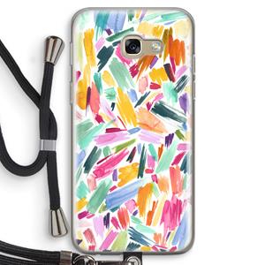 CaseCompany Watercolor Brushstrokes: Samsung Galaxy A5 (2017) Transparant Hoesje met koord