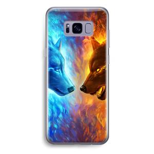 CaseCompany Fire & Ice: Samsung Galaxy S8 Plus Transparant Hoesje