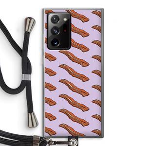 CaseCompany Bacon to my eggs #2: Samsung Galaxy Note 20 Ultra / Note 20 Ultra 5G Transparant Hoesje met koord