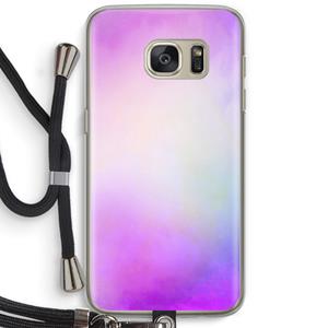 CaseCompany Clouds pastel: Samsung Galaxy S7 Transparant Hoesje met koord