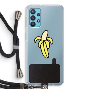 CaseCompany Banana: Samsung Galaxy A32 4G Transparant Hoesje met koord