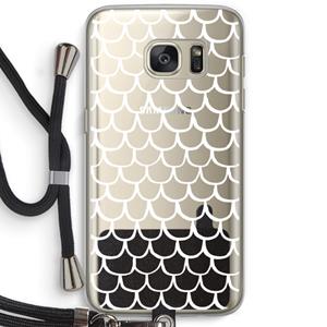 CaseCompany Dakpannetjes: Samsung Galaxy S7 Transparant Hoesje met koord