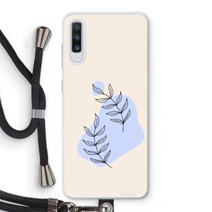 CaseCompany Leaf me if you can: Samsung Galaxy A70 Transparant Hoesje met koord