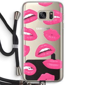 CaseCompany Bite my lip: Samsung Galaxy S7 Transparant Hoesje met koord