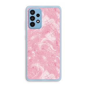 CaseCompany Abstract Painting Pink: Samsung Galaxy A52 Transparant Hoesje