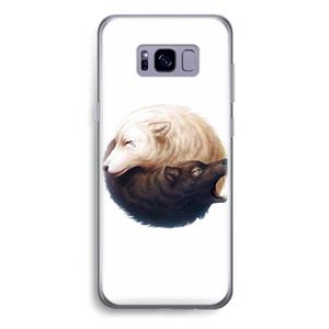 CaseCompany Yin Yang Wolves: Samsung Galaxy S8 Plus Transparant Hoesje