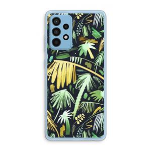 CaseCompany Tropical Palms Dark: Samsung Galaxy A52 Transparant Hoesje
