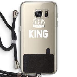 CaseCompany King zwart: Samsung Galaxy S7 Transparant Hoesje met koord
