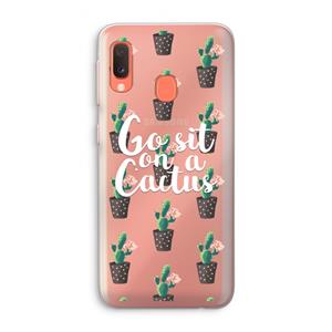 CaseCompany Cactus quote: Samsung Galaxy A20e Transparant Hoesje
