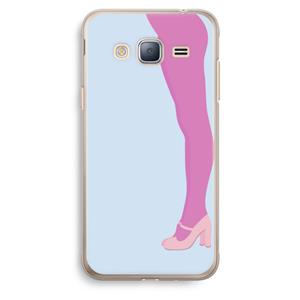 CaseCompany Pink panty: Samsung Galaxy J3 (2016) Transparant Hoesje