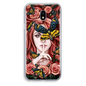 CaseCompany Lady Moth: Samsung Galaxy J3 (2017) Transparant Hoesje