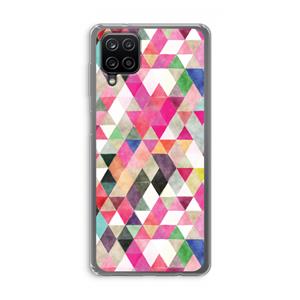 CaseCompany Gekleurde driehoekjes: Samsung Galaxy A12 Transparant Hoesje
