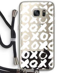CaseCompany XOXO: Samsung Galaxy S7 Transparant Hoesje met koord
