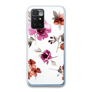 CaseCompany Geschilderde bloemen: Xiaomi Redmi 10 Transparant Hoesje