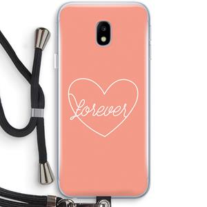 CaseCompany Forever heart: Samsung Galaxy J3 (2017) Transparant Hoesje met koord