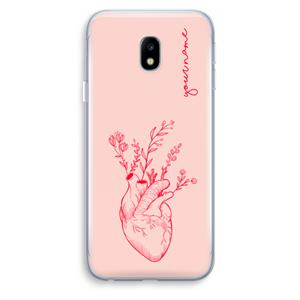 CaseCompany Blooming Heart: Samsung Galaxy J3 (2017) Transparant Hoesje