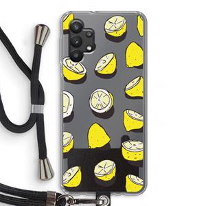 CaseCompany When Life Gives You Lemons...: Samsung Galaxy A32 5G Transparant Hoesje met koord