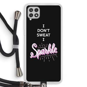 CaseCompany Sparkle quote: Samsung Galaxy A22 4G Transparant Hoesje met koord