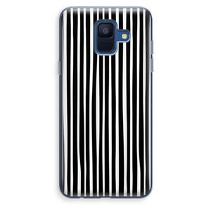 CaseCompany Stripes: Samsung Galaxy A6 (2018) Transparant Hoesje