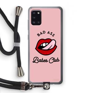 CaseCompany Badass Babes Club: Samsung Galaxy A31 Transparant Hoesje met koord