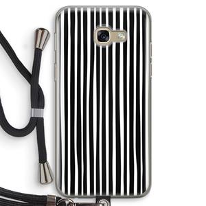 CaseCompany Stripes: Samsung Galaxy A5 (2017) Transparant Hoesje met koord